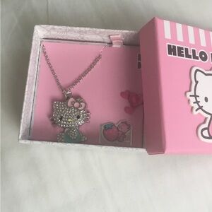 Hello Kitty Pink and Silver Charm Necklace
